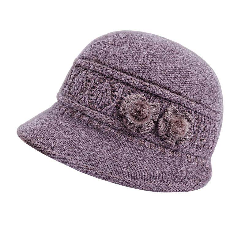 中老年加厚保暖帽子女秋冬兔毛针织盆帽冬季老人妈妈帽老太太帽子,淘宝优惠券,粉丝福利购,淘宝优惠卷