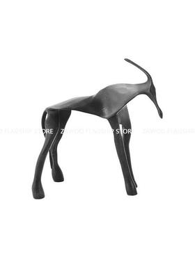 隔断架书架书柜陈设品动物人物摆件样板间书房软装饰品书