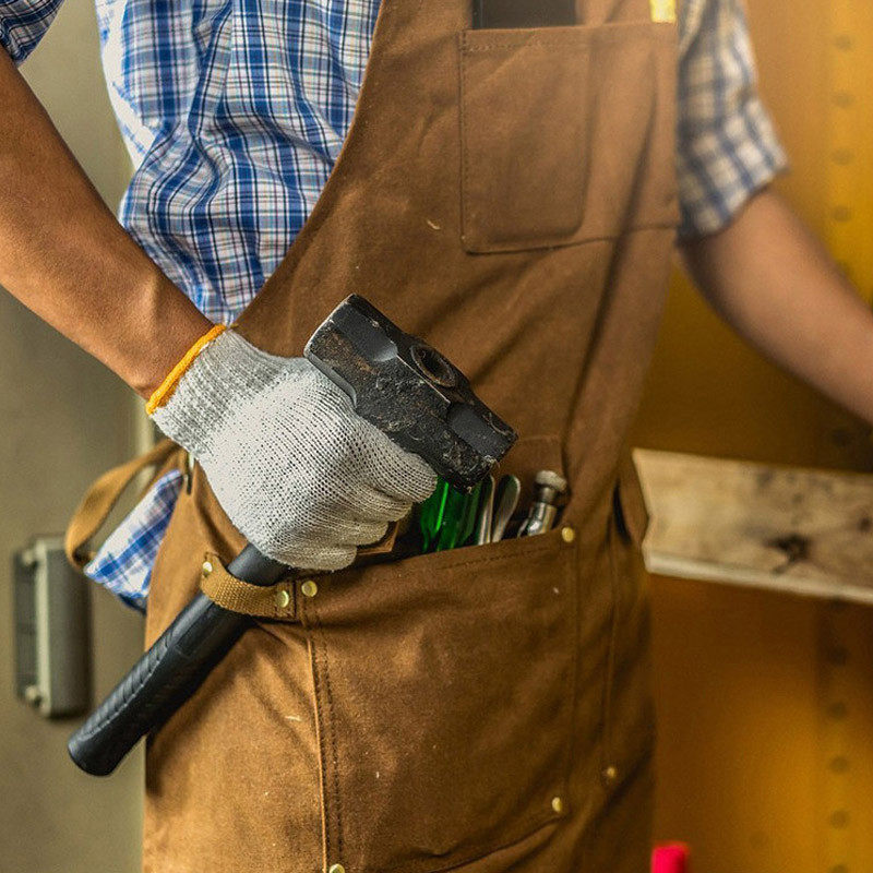 美式厚帆布男士专用围裙定制logo机械匠人手工园艺园林汽修店工装,淘宝优惠券,粉丝福利购,淘宝优惠卷