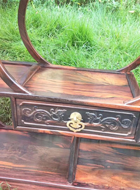 大红酸枝博古架木质宝瓶批发多宝架紫砂壶摆件多宝阁形