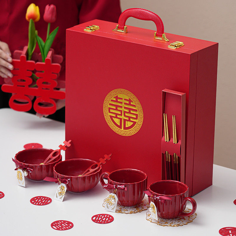 结婚礼物餐具套装送闺蜜实用喜杯喜碗订婚礼品送新人新娘新婚,淘宝优惠券,粉丝福利购,淘宝优惠卷