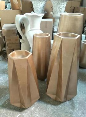 客厅落地花瓶花插花盆 酒店玻璃钢家居装饰花瓶摆 婚庆礼品 0476