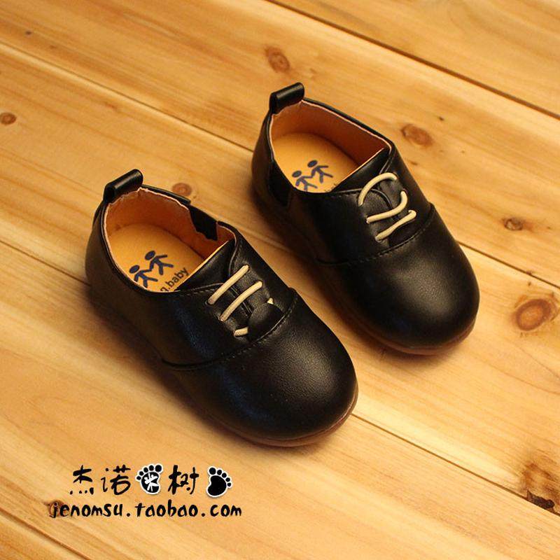 男童演出皮鞋白黑色套脚一脚蹬懒人单鞋女宝宝英伦风拉丁舞豆豆鞋,淘宝优惠券,粉丝福利购,淘宝优惠卷