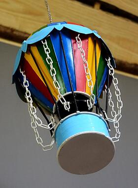 纯手工铁艺热气球吊挂饰复古工艺礼品批发壁挂装饰摄影道具墙面