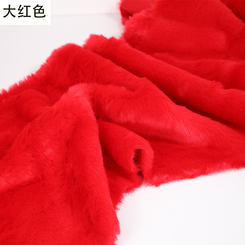 加厚仿狐狸毛布料人造毛皮草柜台装饰地毯服装围巾马甲布兽装毛料 - 图1