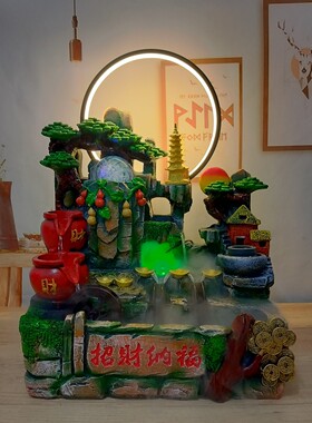 假山摆件树脂假山流水喷泉 室内客厅装饰水景摆件厂家批发