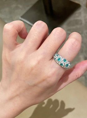 《西柚氧》925银戒指女满钻小众高级轻奢精致气质指环送女友礼物