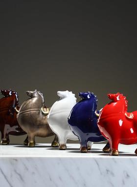 招财唐马摆件迷你小号创意家居书房客厅办公室桌面装饰摆设工艺品