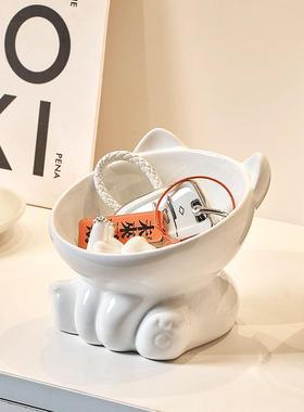 入户玄关钥匙收纳摆件门口鞋柜托盘置物架家居饰品放钥匙的收纳盒