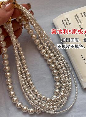 3mm极细小米珠珍珠项链女士配饰