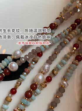 珍珠母贝吊坠项链多巴胺锁骨链女