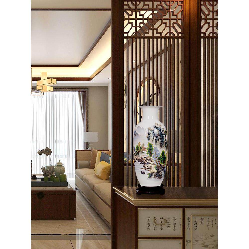 景德镇陶瓷器仿古青花瓷大花瓶摆件客厅富贵竹插花家居工艺装饰品,淘宝优惠券,粉丝福利购,淘宝优惠卷