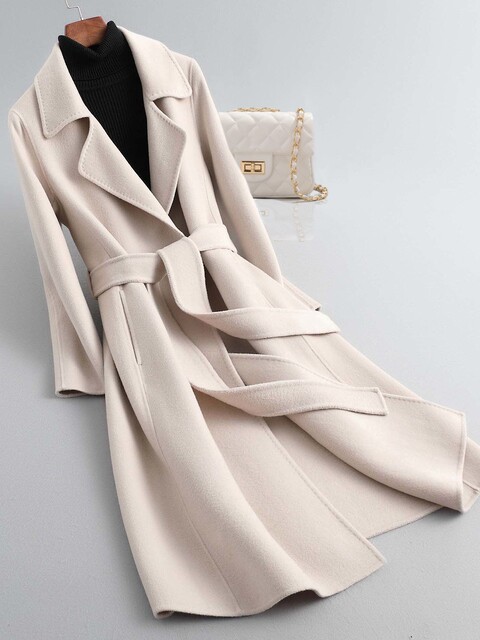 Camel Double-sided Cashmere Coat Women's Mid-Length New Autumn and Winter High-End Premium Feeling Woolen Coat