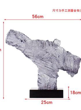 新中式酒店别墅家居透明树脂抽象太极人物摆件桌面装饰品太极雕塑