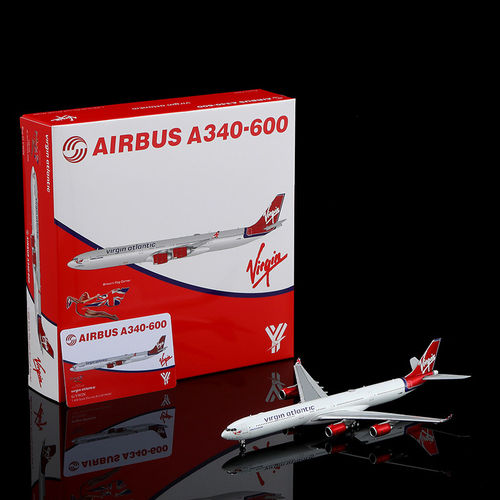 YY维珍航空空客A340-600 G-VNAP G-VSHY G-VWIN合金飞机模型1/400 - 图0