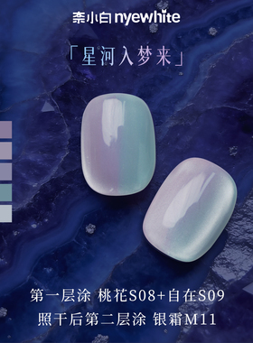 奈小白叠涂套组爆闪猫眼指甲油胶