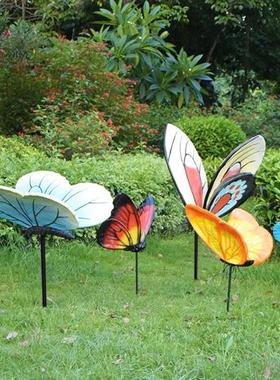 仿真动物摆件幼儿园户外玻璃钢蝴蝶雕塑花园庭院装饰园林景观小品