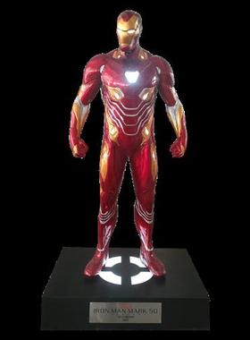 漫威钢铁侠摆件大型玻璃钢雕塑网红模型商场店铺酒吧客厅落地装饰