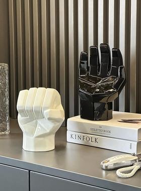 现代风高级感小众艺术创意手势摆件玄关轻奢家居客厅电视柜装饰品