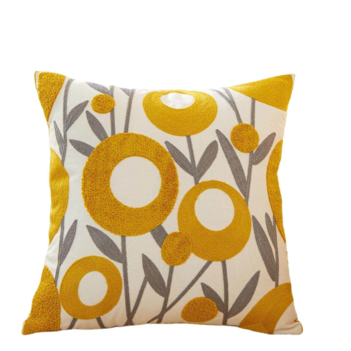 北欧田园风抱枕套含芯刺绣花草抱枕靠枕套垫午睡枕沙发客厅可拆洗,淘宝优惠券,粉丝福利购,淘宝优惠卷