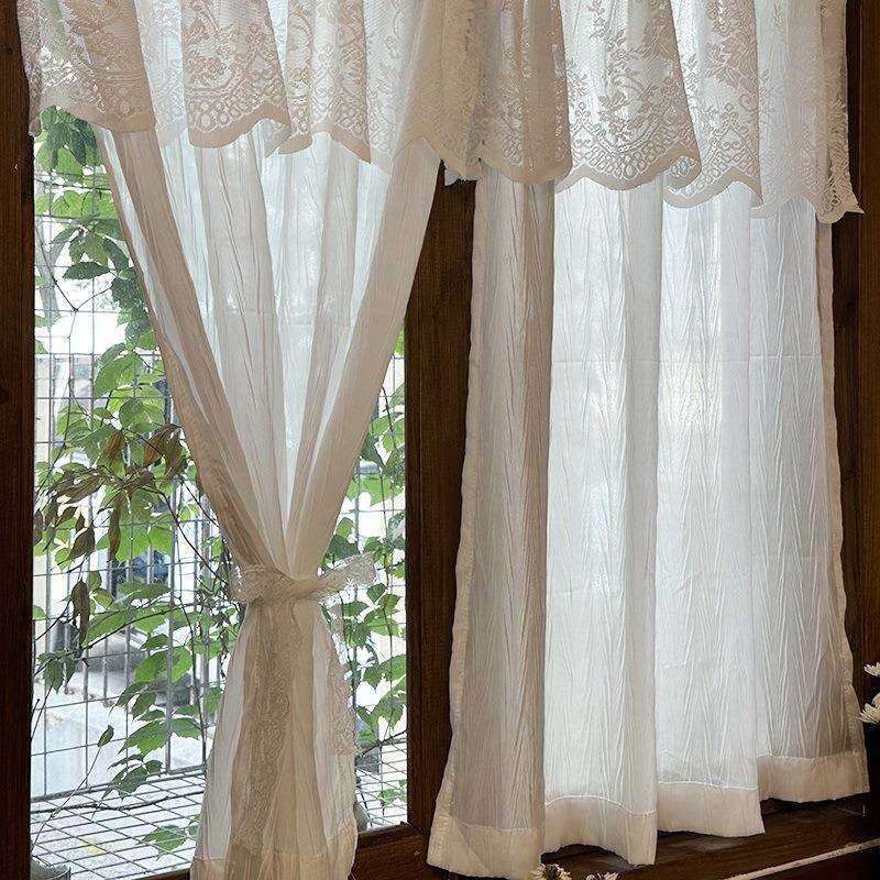 压皱窗幔魔术贴断感 隔卧室门帘纱帘飘窗法式打孔 窗帘轻 奢免高,淘宝优惠券,粉丝福利购,淘宝优惠卷