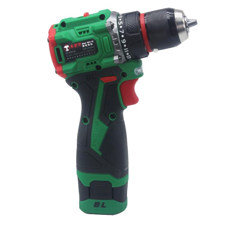 家用锂电无刷大功率充电式小钢炮手电钻多功能打孔五金电动工具 - 图3