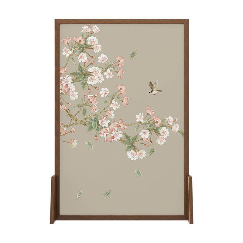 实木屏风隔断客厅新中式家用卧室遮挡床边办公室茶室餐厅入户花鸟,淘宝优惠券,粉丝福利购,淘宝优惠卷