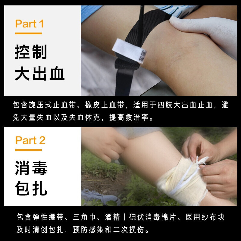 华诺救生 车载急救包标准款01 户外急救包应急包救援培训止血包扎