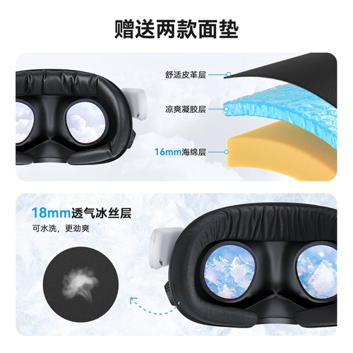 AMVR窄版旋钮vr眼镜面罩仅适配quest3凝胶冰丝建议搭配光环头戴bobo3gomr等 - 图2