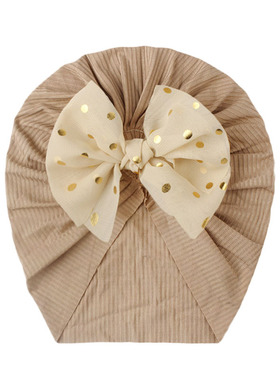 极速Lovely Shiny Bowknot Baby Hat Turban Cute QBow Solid Col