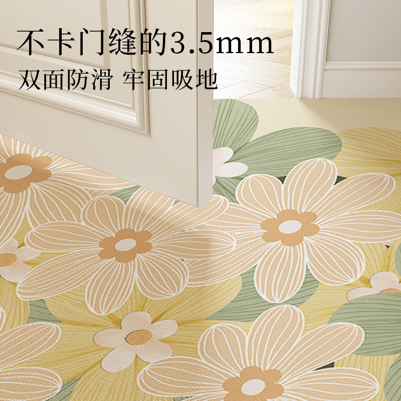 小清新入户门地垫pvc可擦洗门口进门地毯入户门垫免洗可裁剪脚垫 - 图2