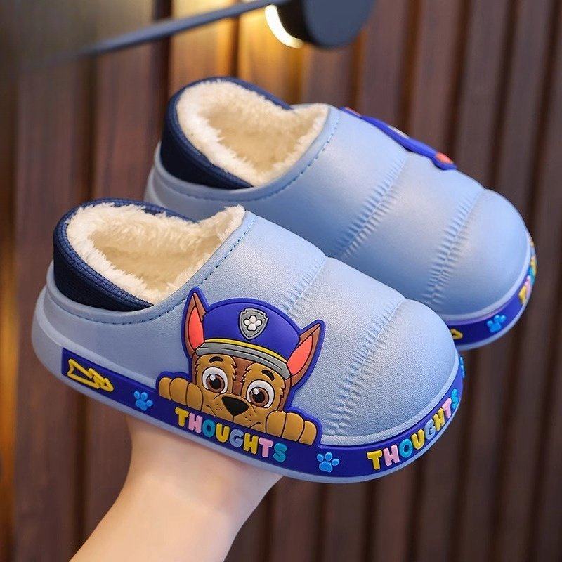 英国LMKL汪汪队儿童洞洞鞋拖鞋男童秋冬季防水棉拖鞋宝宝棉鞋包跟,淘宝优惠券,粉丝福利购,淘宝优惠卷