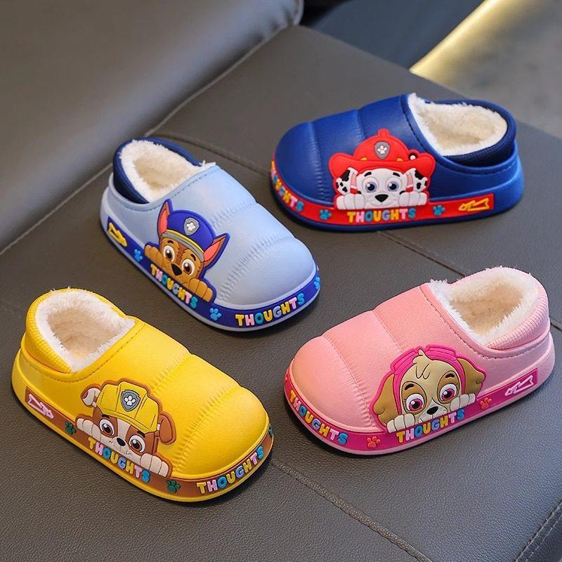 英国LMKL汪汪队儿童洞洞鞋拖鞋男童秋冬季防水棉拖鞋宝宝棉鞋包跟,淘宝优惠券,粉丝福利购,淘宝优惠卷