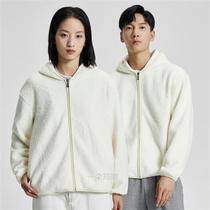 Winter womens clothing easy zips with cap and lamb cashmere cashmere long sleeve jacket woman