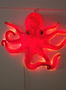 玻璃钢仿真八爪鱼雕塑树脂海洋生物章鱼模型摆件海鲜店铺招牌装饰