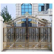 Steel Art Villa Courtyard Gate Rural Stainless Steel Gate Self-built Room Double Open Door Cell Garden Push Ramen Electric