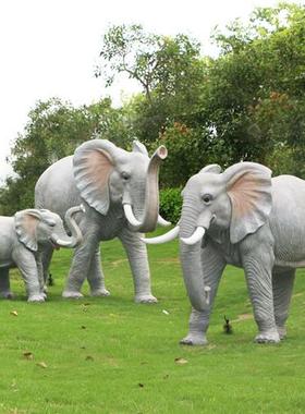 大型户外仿真大象玻璃钢雕塑售楼部广场动物园园林景观装饰摆件