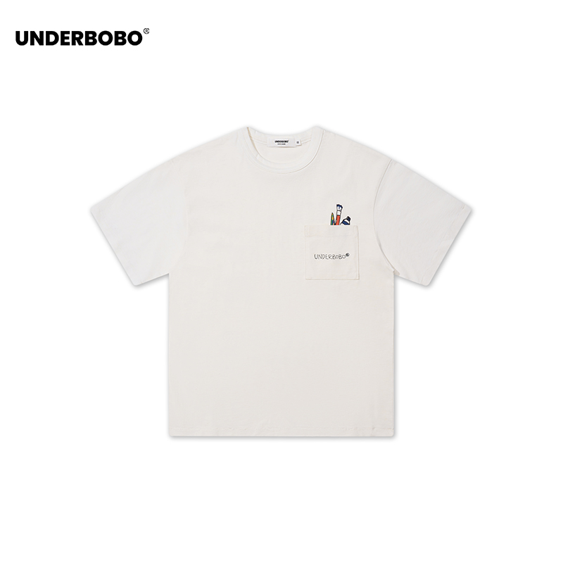 BOBO画家系列短袖T恤男女同款 25春夏季简约休闲通勤情侣上衣内搭 - 图2