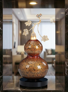 如意花丝葫芦摆件大漆黄铜家居客厅装饰品办公室桌面开业乔迁礼品