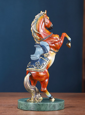 东方禧马到成功全铜赤兔马摆件办公室装饰开业黄铜工艺品开业礼品