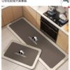 Kitchen floor mats are non-slip and oil-proof, wipeable and washable, soft diatom mud water-absorbing and oil-absorbing floor mats, special waterproof and anti-dirty carpets
