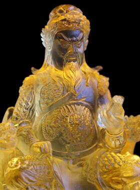 新品琉璃关公摆件关公像关公佛像关C羽武财神关二爷财神爷 琉璃像