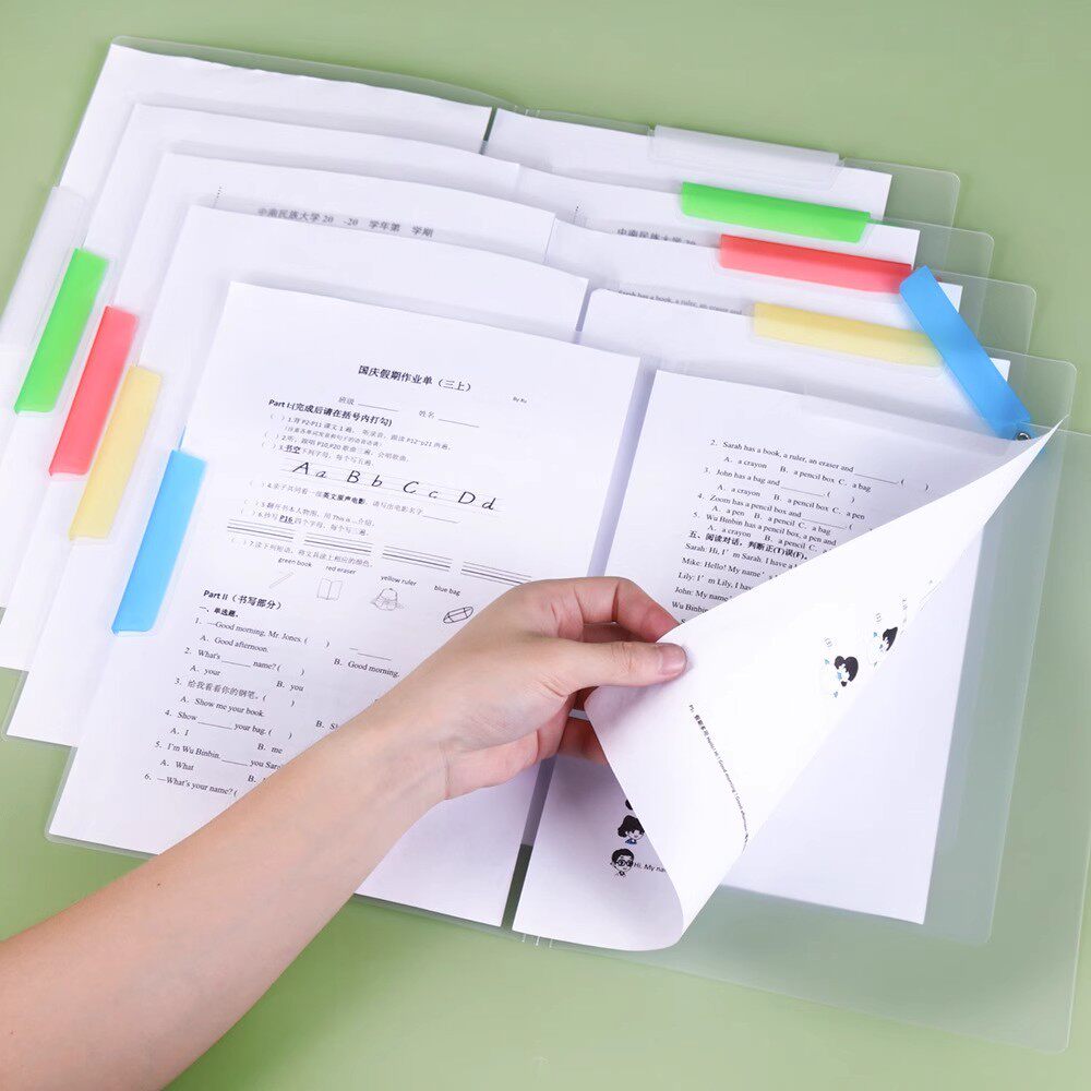 【下单立减50】A4双拉杆试卷夹整理夹收纳袋旋转文件夹a4透明卷子 - 图2