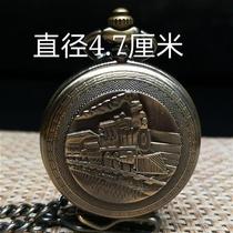 Pure copper machinery Table nostalgia The old Shanghai locomotive retro double open flip flops nostalgic necklace nostalgia