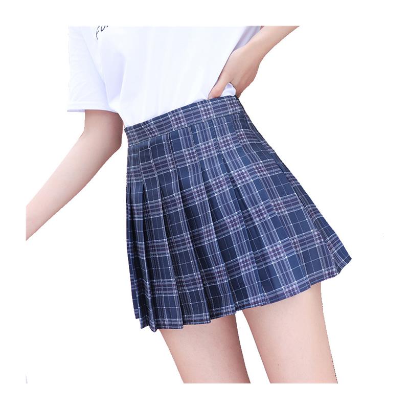 Women High Waist Pleated Skirt School Mini Skirts for Girls-图3