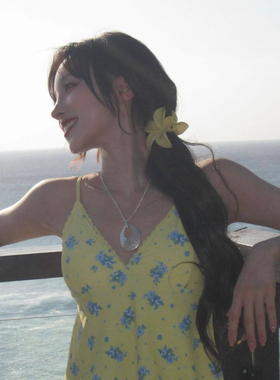 宋雨琦同款黄色花朵抓夹中号侧扎头发发夹女款海边拍照鸡蛋花头饰