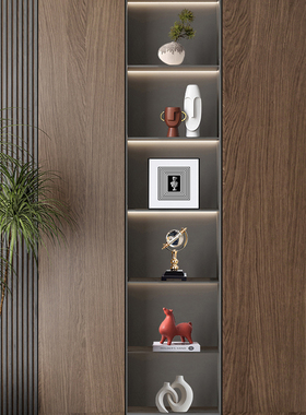 轻奢酒柜电视柜摆件n现代创意书房玄关展示柜办公室装饰品摆放