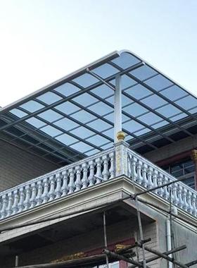 铝合金遮阳挡雨棚别墅户外屋檐透明耐力板庭院遮阳棚商铺门头雨搭