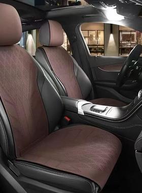 汽车坐垫四季通用科技布翻毛皮小蛮腰马鞍垫轻奢透气座垫