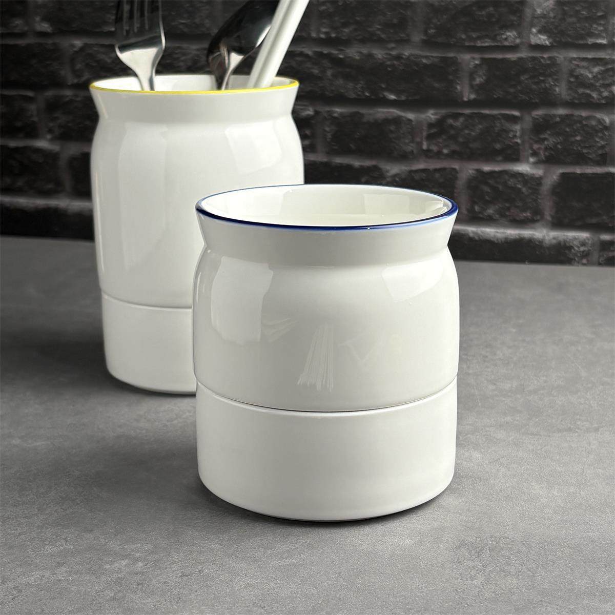 筷子笼陶瓷好看家用厨房勺叉餐具筷筒收纳罐沥水筒7222,淘宝优惠券,粉丝福利购,淘宝优惠卷